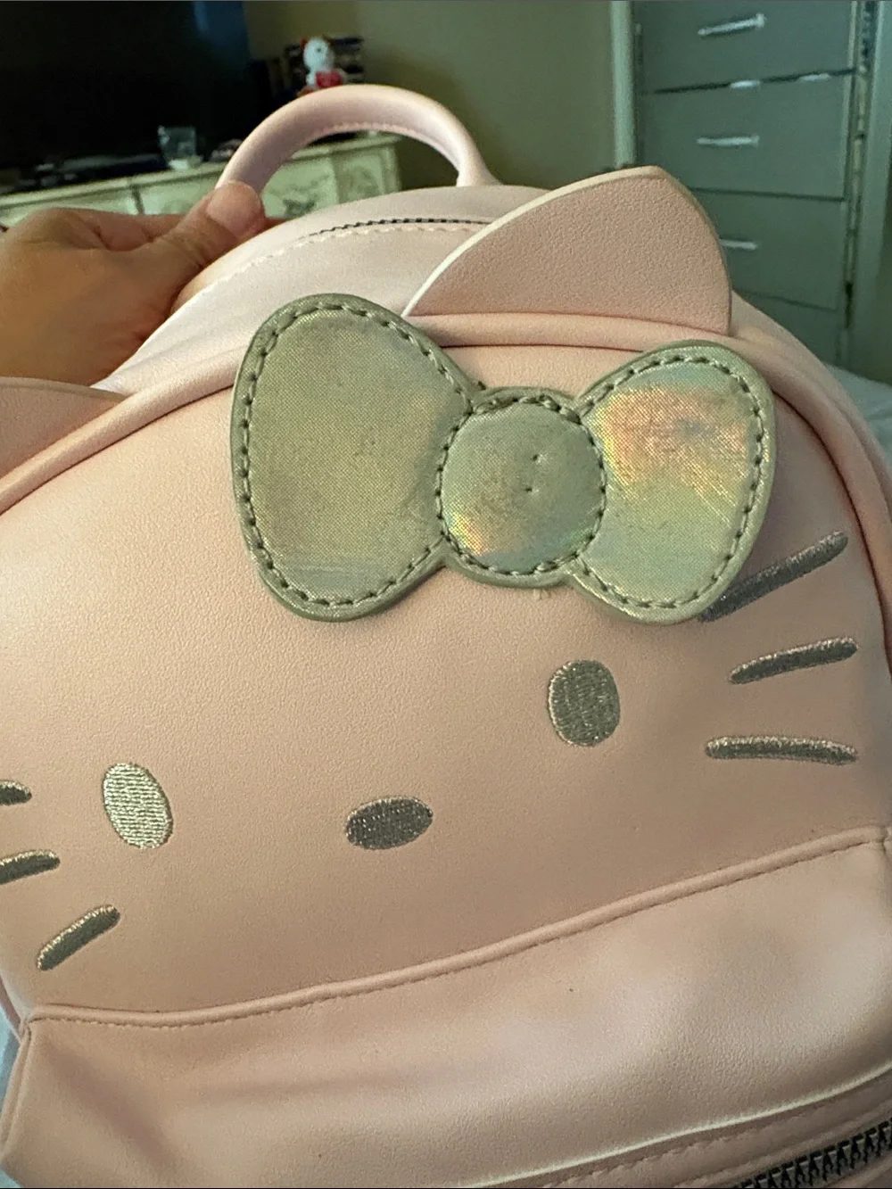 Hello Kitty Mini Backpack with Metallic Bow